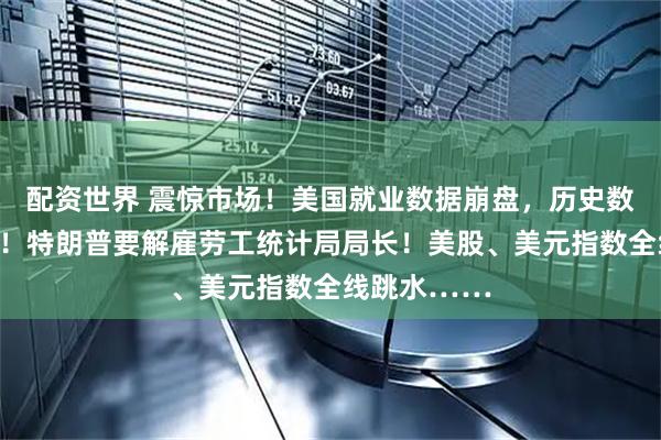 配资世界 震惊市场！美国就业数据崩盘，历史数据大幅下修！特朗普要解雇劳工统计局局长！美股、美元指数全线跳水……